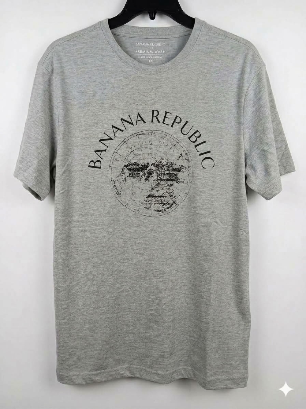 Banana Republic Gray Crewneck Graphic T-Shirt
